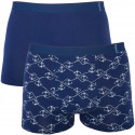 2PACK Boxers para hombre Molvy azul oscuro (KP-042-BEU)