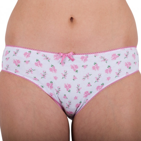 2PACK Braguitas de mujer  Blanco y rosa con flores Molvy