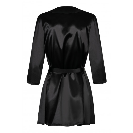 Albornoz de satén para señora Obsessive negro (Satinia Robe Black)