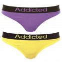 2PACK tanga para mujer  amarillo púrpura Addicted