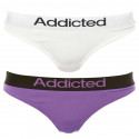 2PACK tanga para mujer  blanco morado Addicted