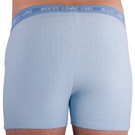 Boxers para hombre Molvy azul claro con raya blanca