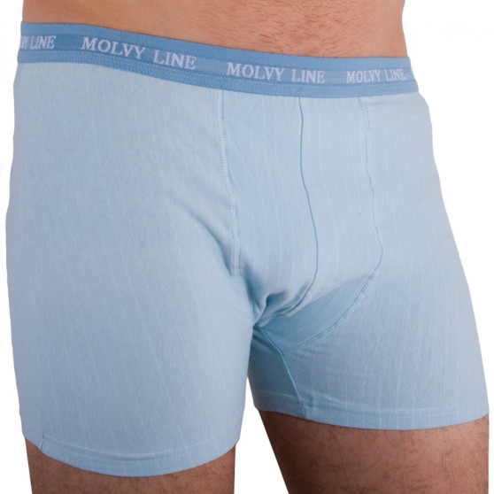 Boxers para hombre Molvy azul claro con raya blanca