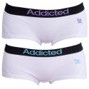 2PACK bragas de mujer  blanco azul blanco morado Addicted