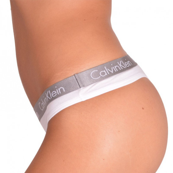 2PACK tanga para mujer Calvin Klein blanco (QD3583E-100)