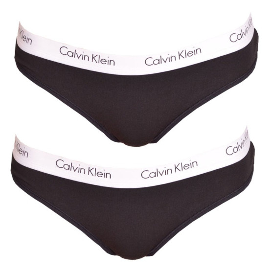 2PACK tanga de mujer Calvin Klein negro (QD3583E-001)