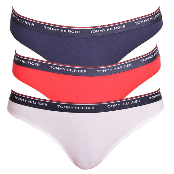 3PACK tanga de mujer Tommy Hilfiger multicolor (UW0UW00048 012)