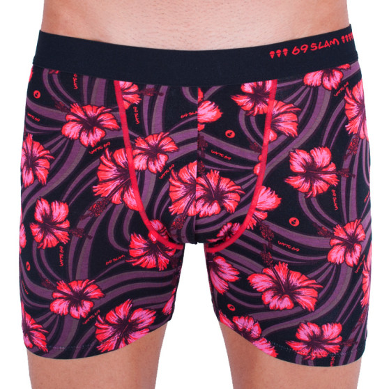 Boxers para hombre 69SLAM fit bamboo hibiscus red