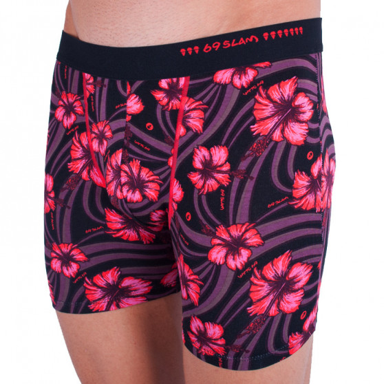 Boxers para hombre 69SLAM fit bamboo hibiscus red