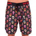 Bañador hombre 69SLAM Short Boardshort Medium hibiscus skull negro