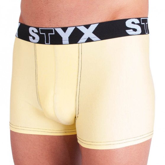 Boxers para hombre Styx deportes elástico amarillo claro (G5)