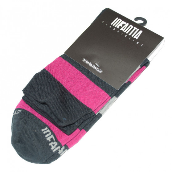 Calcetines Infantia Classicline rayas rosa gris negro