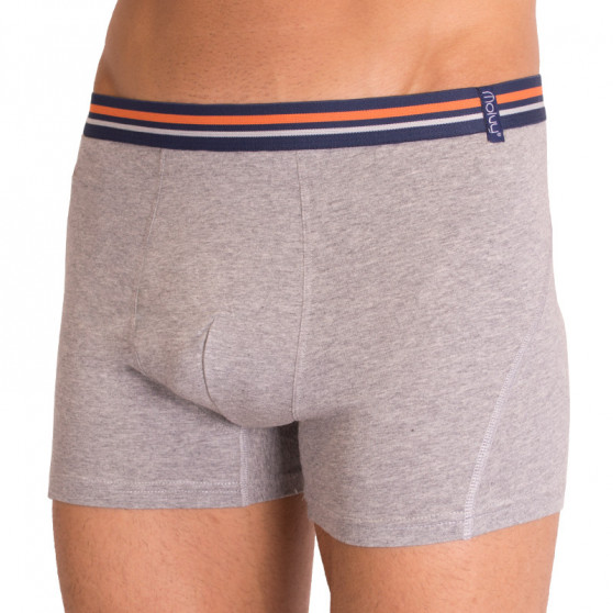 2PACK Boxers para hombre  gris con rayas Molvy