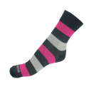 Calcetines Infantia Classicline rayas rosa gris negro