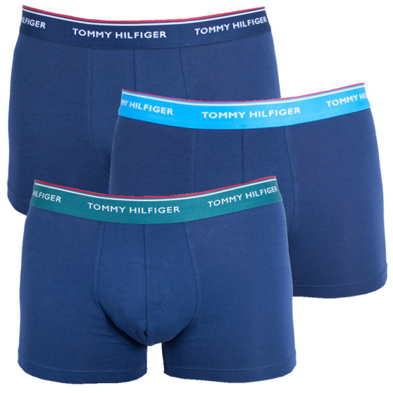 3PACK Boxers para hombre Tommy Hilfiger azul oscuro (1U87903842 358)