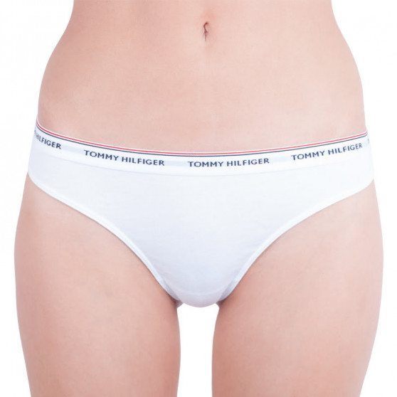 3PACK tanga para mujer Tommy Hilfiger blanco (UW0UW00048 100)