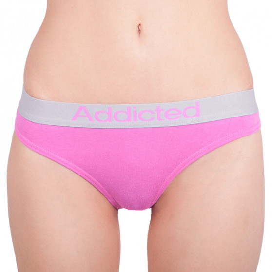 2PACK tanga de mujer  rosa púrpura Addicted