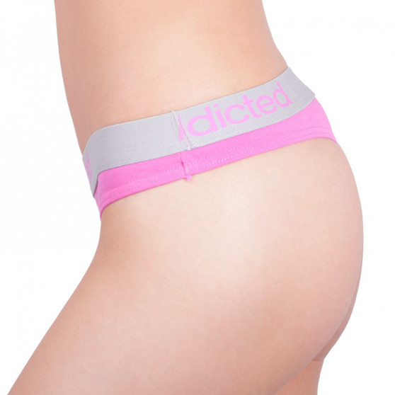 2PACK tanga de mujer  rosa púrpura Addicted