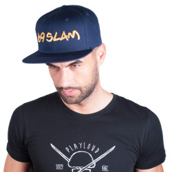 Gorra 69SLAM logo - JP azul oscuro con letras doradas