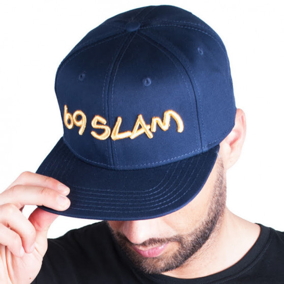 Gorra 69SLAM logo - JP azul oscuro con letras doradas