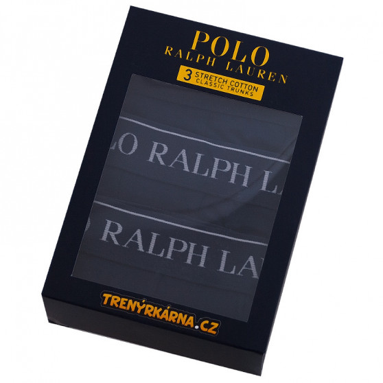 3PACK Boxers para hombre Ralph Lauren azul oscuro (714513424006)