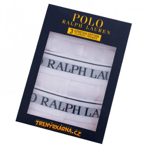 3PACK Boxers para hombre Ralph Lauren blanco (714513424001)