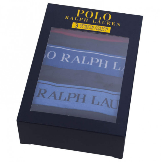 3PACK Boxers para hombre Ralph Lauren azul oscuro (714713772004)