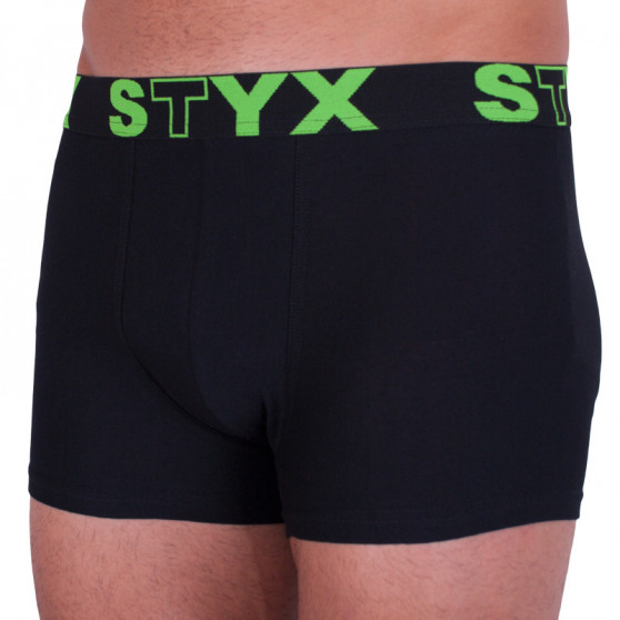 Boxers para hombre Styx goma deportiva sobredimensionado negro (R962)