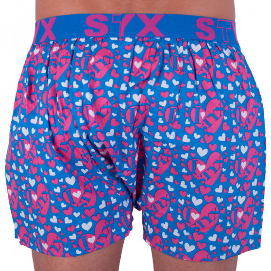 Calzones de hombre Styx art sports rubber blue hearts (B652)