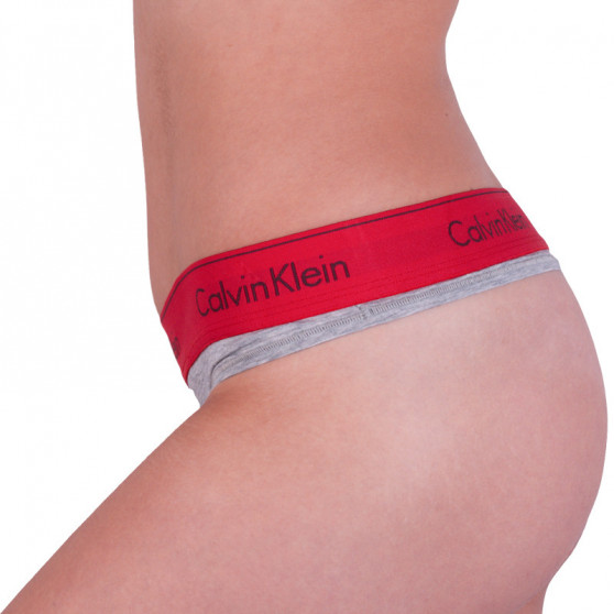 Tanga de mujer Calvin Klein gris (F3786E-ZP3)