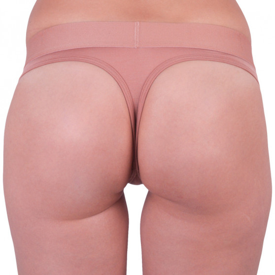 Tanga de mujer Calvin Klein marrón (QF4942E-YUT)