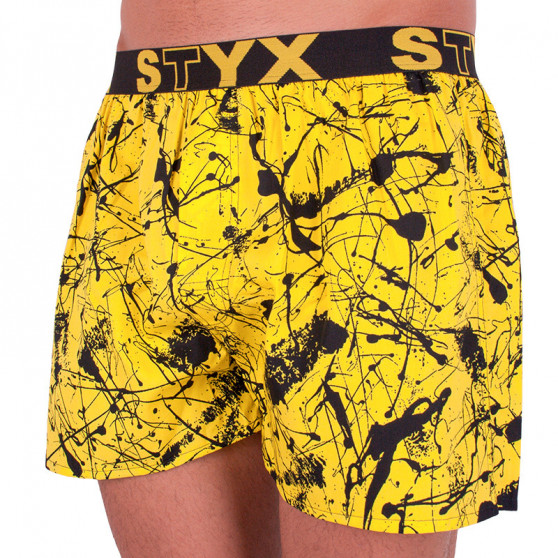 Calzones de hombre Styx art deportes goma Jáchym amarillo (B751)