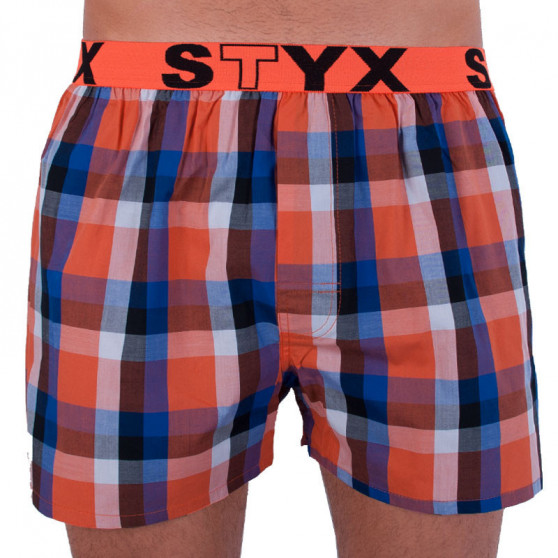 3PACK Calzones de hombre Styx deportivo elástico multicolor (B7100406)