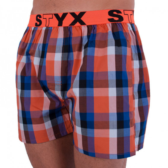 3PACK Calzones de hombre Styx deportivo elástico multicolor (B7100406)