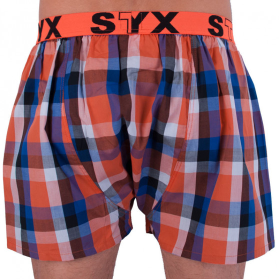 3PACK Calzones de hombre Styx deportivo elástico multicolor (B7100406)