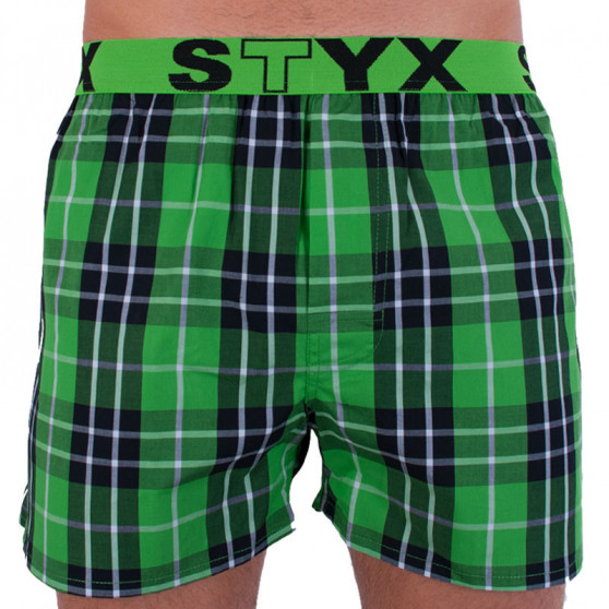 3PACK Calzones de hombre Styx deportivo elástico multicolor (B7100406)