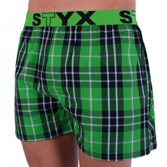 3PACK Calzones de hombre Styx deportivo elástico multicolor (B7100406)