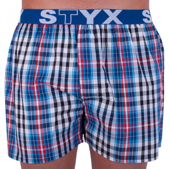 3PACK Calzones de hombre Styx deportivo elástico multicolor (B7100406)