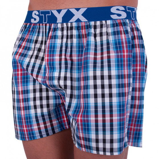 3PACK Calzones de hombre Styx deportivo elástico multicolor (B7100406)