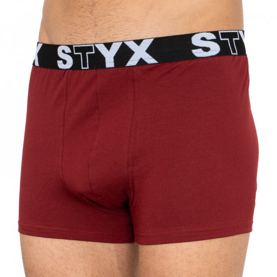 Boxers para hombre Styx goma deportiva sobredimensionado burgundy (R1060)