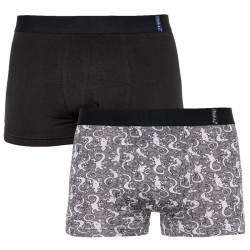 2PACK Boxers para hombre Molvy multicolor (KP-068-BEU)