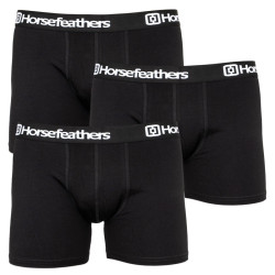 3PACK Boxers para hombre Horsefeathers negro (AM067A)