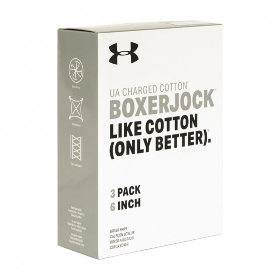 3PACK Boxers para hombre Under Armour blanco (1327426 100)