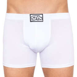 Boxers para hombre Styx largo clásico elástico blanco (F1061)