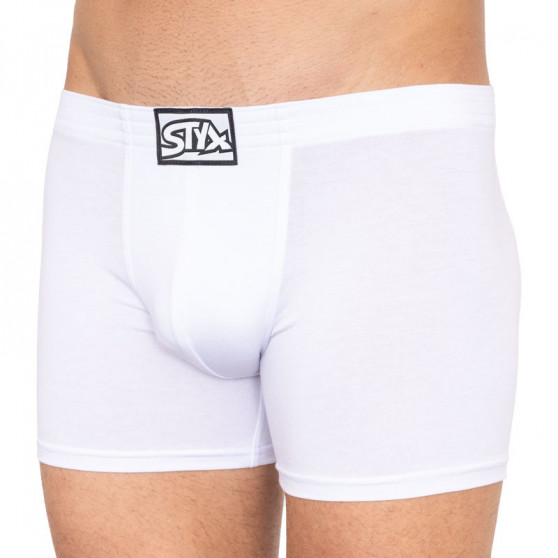 Boxers para hombre Styx largo clásico elástico blanco (F1061)