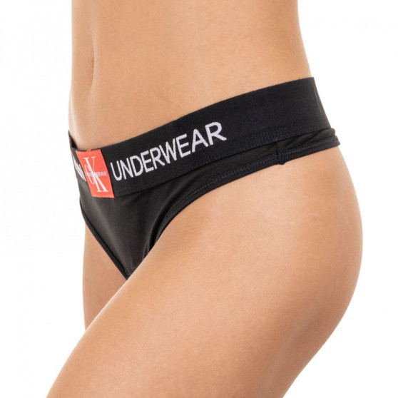 Tanga de mujer Calvin Klein negro (QF4920E-AE8)