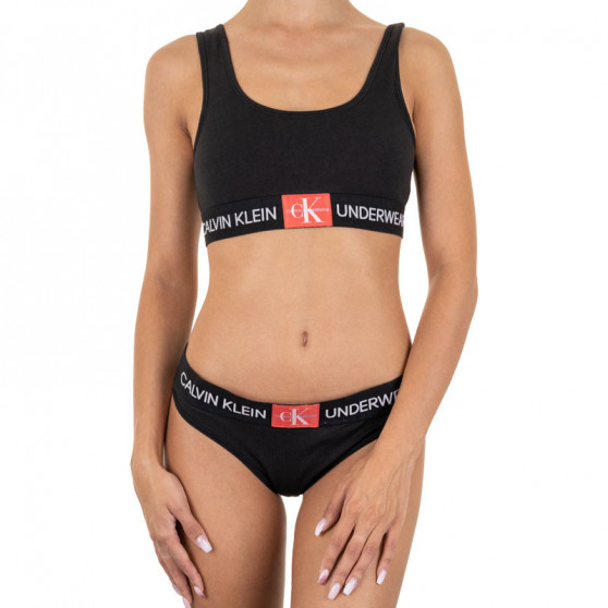 Tanga de mujer Calvin Klein negro (QF4920E-AE8)