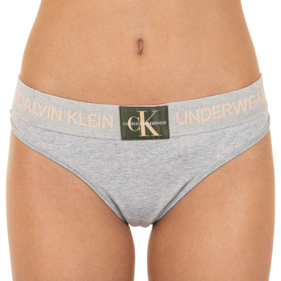 Tanga de mujer Calvin Klein gris (QF4920E-GCD)