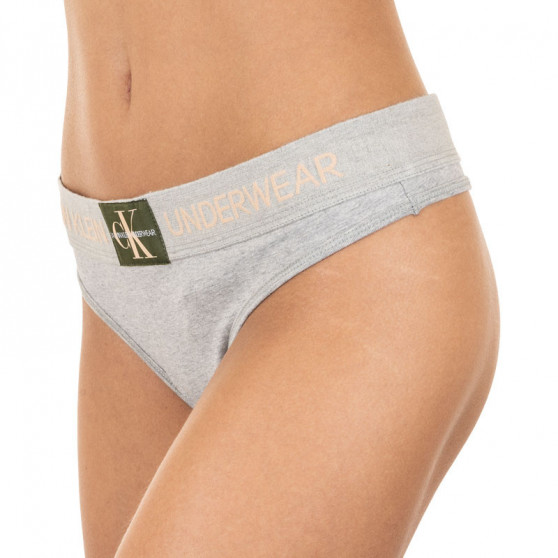 Tanga de mujer Calvin Klein gris (QF4920E-GCD)