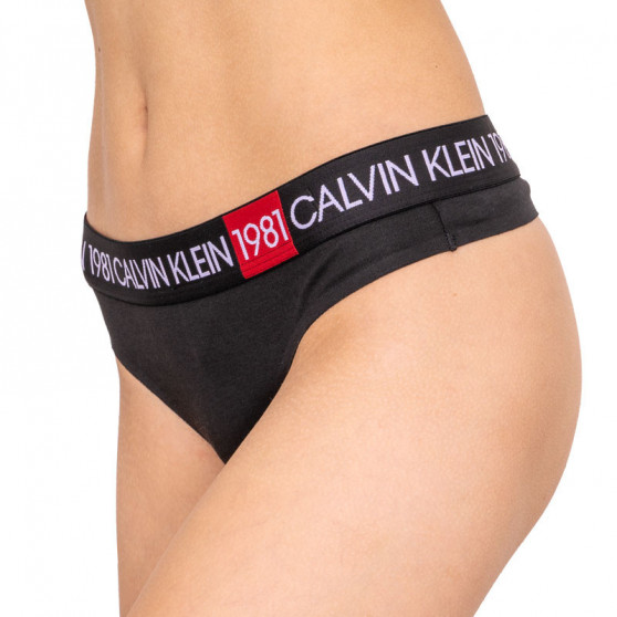 Tanga de mujer Calvin Klein negro (QF5448E-001)